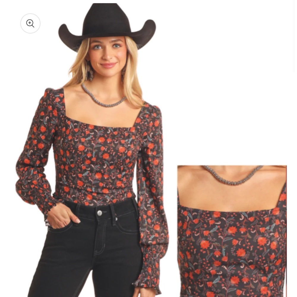 Floral Long Sleeve Women's Top